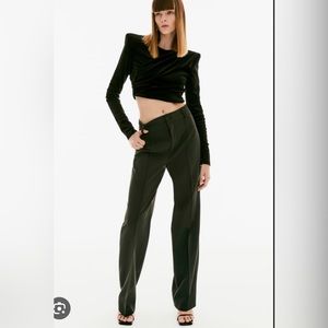Zara Green Francoise Full Length Pants